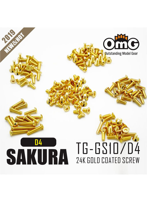 RC OMG Golden Screw Kit for Sakura D4 AWD/RWD