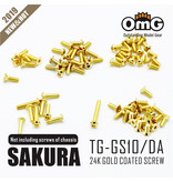 RC OMG TG-GS10/DA - Golden Screw Kit for Sakura D4 (AWD without Chassis screws)