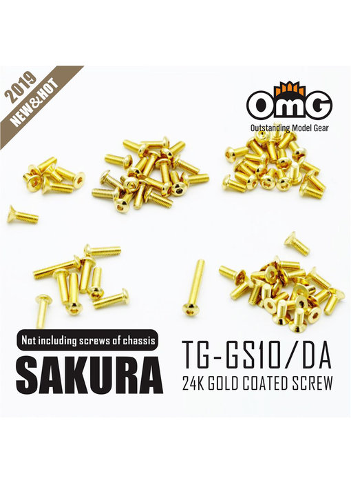 RC OMG Golden Screw Kit for Sakura D4 (AWD without Chassis screws)