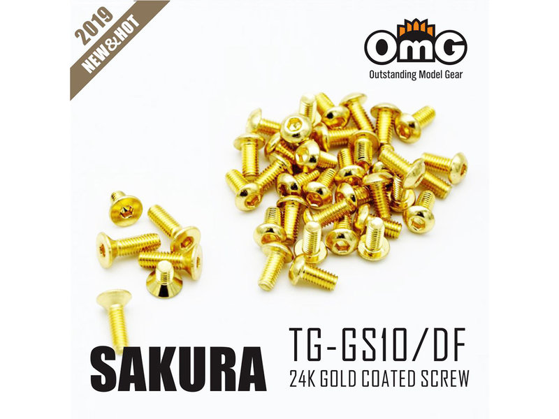 RC OMG TG-GS10/DF - Golden Screw Kit for Sakura D4 (RWD Chassis)