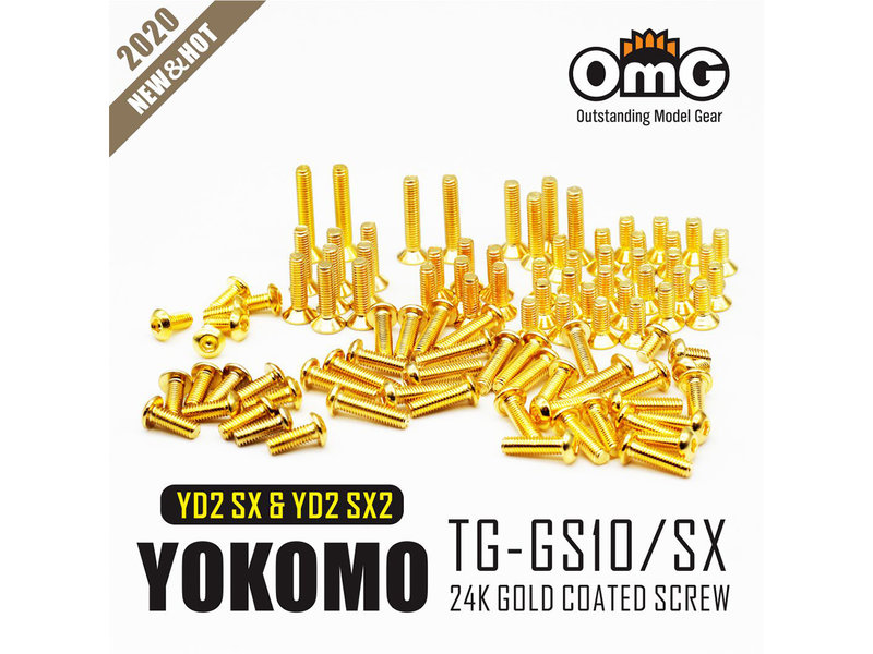 RC OMG TG-GS10/SX - Golden Screw Kit for Yokomo YD2 SX & SXII