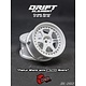 DE 6 Spoke Wheel (2) / Triple White / Black Rivets