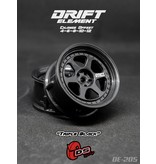 DS Racing Drift Element 6 Spoke Wheel Adj. Offset (2pcs) / Triple Black