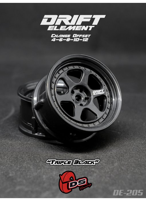 DS Racing DE 6 Spoke Wheel (2) / Triple Black