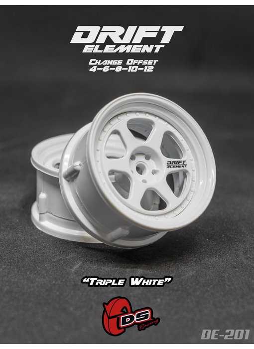 DS Racing DE 6 Spoke Wheel (2) / Triple White