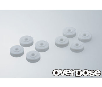 Overdose 1.50t Machined PTFE Type-SC Shock Piston Set for HG Shock Spec.3 (φ0.5x5/φ0.5x6/φ0.6x5/φ0.6x6)