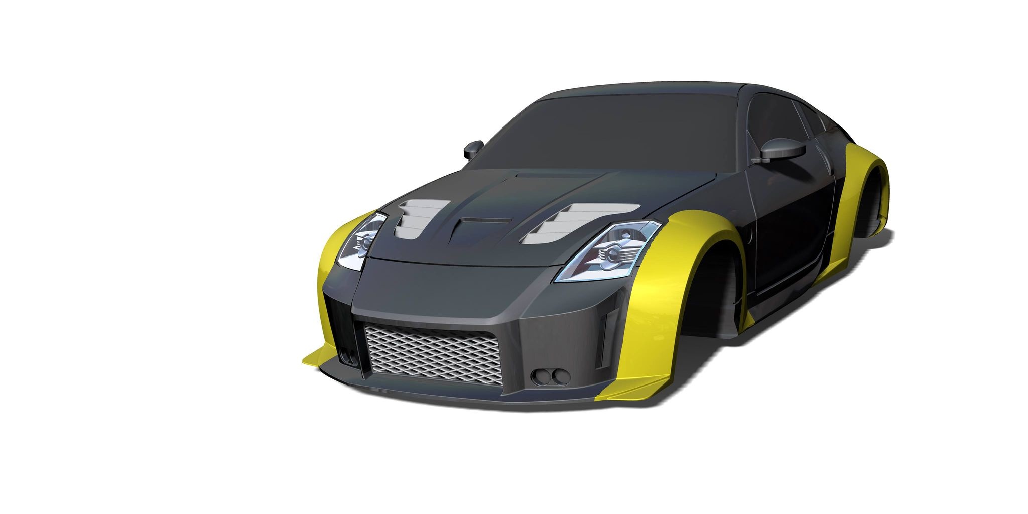 Rc Arlos Af 350zvshi Hood Vent For Nissan 350z Vs Drifted