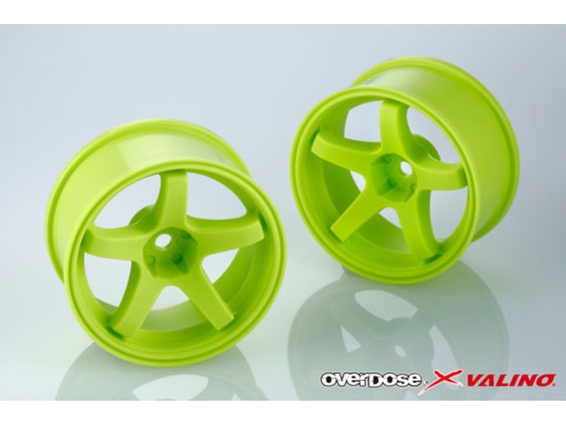 Overdose X Valino GV330 26mm Wheel Set - Lime Yellow Overdose X Valino GV330 26mm Wheel Set - Lime Yellow