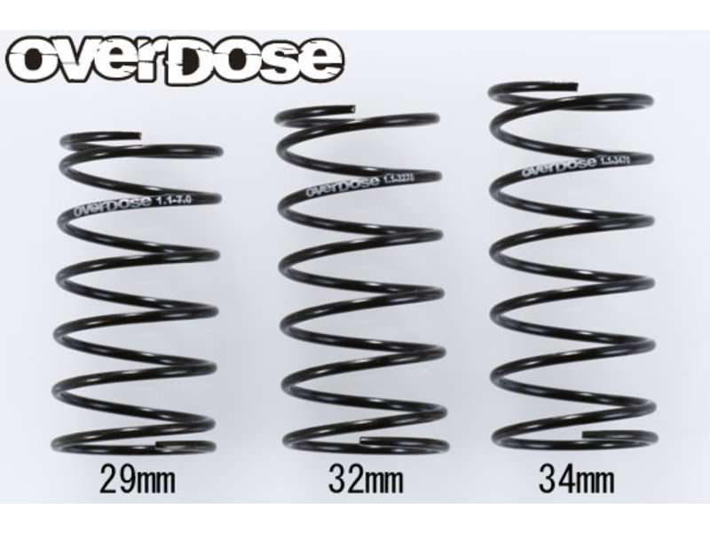 Overdose Long Spring Set 32mm Type-RY (4 types x 2 pcs)