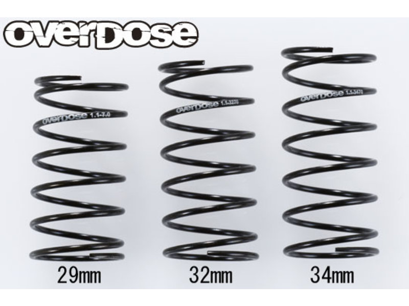 Overdose Long Spring Set 34mm Type-RY (4 types x 2 pcs)