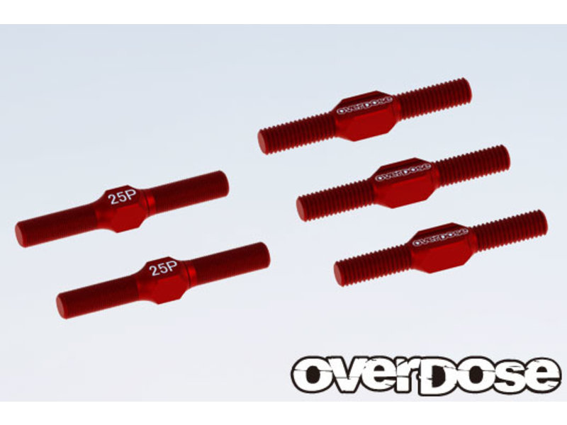 Overdose Aluminium Turnbuckle Set for GALM / Color: Red