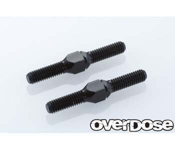 Overdose Alum. Turnbuckle 24mm for XEX / Black (2)