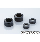 Overdose Aluminum Shock Cap Set for XEX / Color: Black (2pcs)