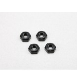 Yokomo ZC-N3APBKA - Aluminium Plain Nut M3 - Black (4pcs)