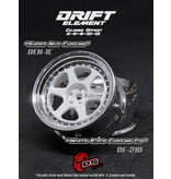 DS Racing Drift Element 6 Spoke Wheel Adj. Offset (2pcs) / White Face Chrome Lip