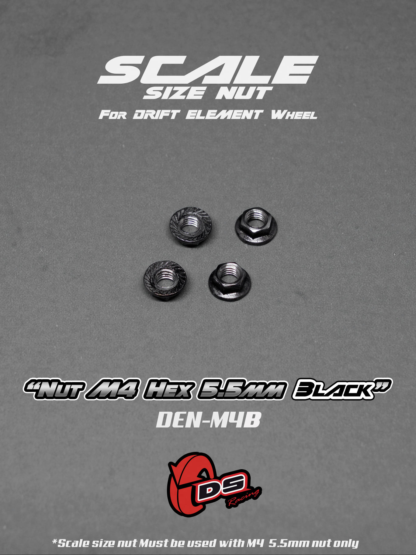 DS Racing Wheel Nut M4 5.5mm DS Racing Wheel Nut M4 5.5mm