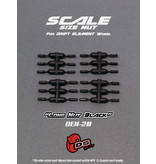 DS Racing Long Scale Nut for Drift Element Wheel (24pcs) / Black