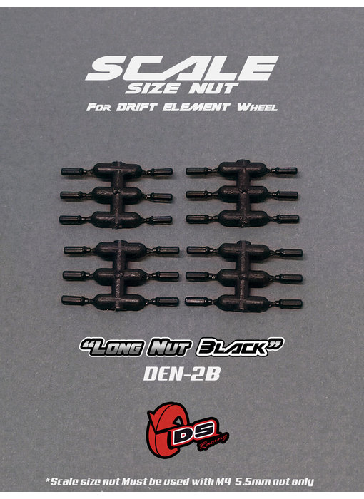 DS Racing Long Scale Nut for DE Wheel (24) / Black