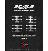 DS Racing Short Scale Nut for Drift Element Wheel (24pcs) / Chrome