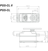 Sanwa PGS-CL2 Low Profile SXR Response (0.08s/16.6kg/7.4V) Coreless Servo