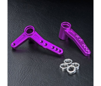 MST FXX Alum. Steering Arm Set / Purple