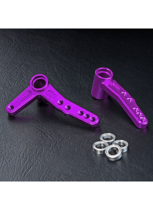 MST FXX Alum. Steering Arm Set / Purple