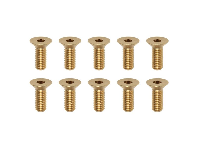 Yokomo RP-042-08BA - Precision Machined Brass Hex Screw Flat Head M3 x 8mm (10pcs)