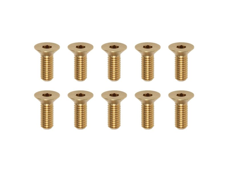 Yokomo RP-042-08BA - Precision Machined Brass Hex Screw Flat Head M3 x 8mm (10pcs)