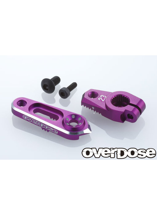 Overdose Alum. Direct Servo Horn type JT 23T Sanwa, KO / Purple