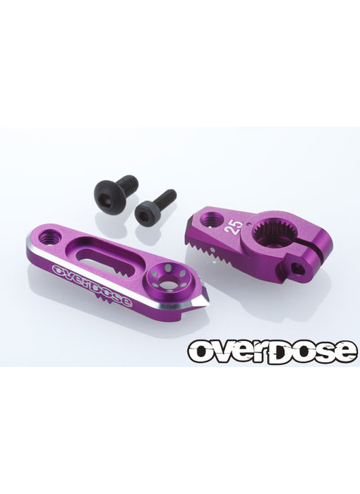 Overdose Alum. Direct Servo Horn type JT 25T Futaba / Purple