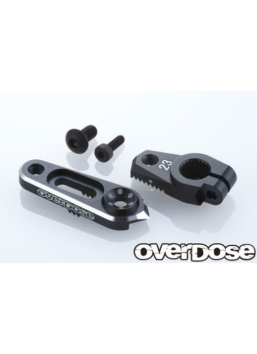 Overdose Alum. Direct Servo Horn type JT 23T Sanwa, KO / Black