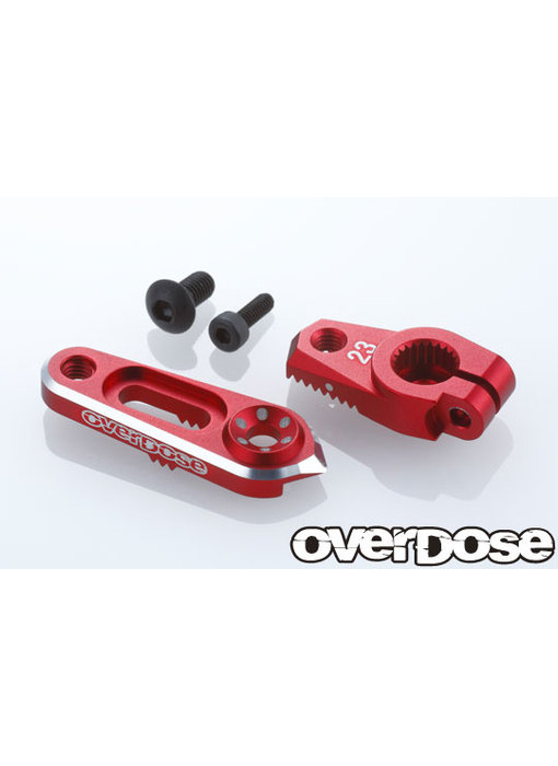 Overdose Alum. Direct Servo Horn type JT 23T Sanwa, KO / Red