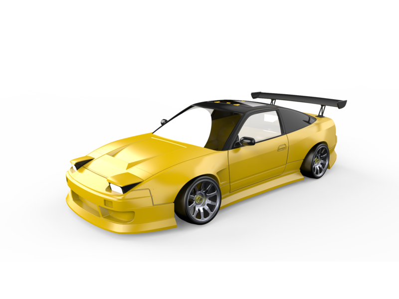 Rc Arlos 24K1000 - Nissan 240SX (S13) BN Sports Clear Body