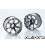 Overdose Work Emotion T7R 26mm / Color: Matte Black Metal Chrome / Offset: 7mm (2)