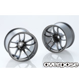 Overdose Work Emotion CR Kiwami 30mm / Color: Matte Black Metal Chrome / Offset: 9mm (2)