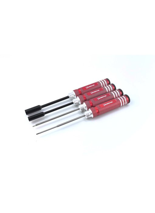 Yokomo Racing Tools Hex / Nut Driver Set 4 pieces / Red