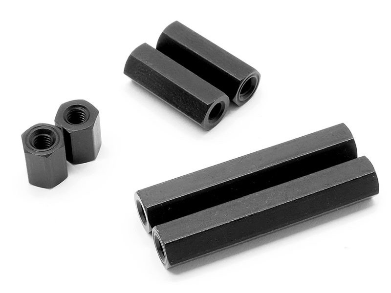 WRAP-UP Next 0036-79 - Alum. Hexagon Spacer 20mm - Black