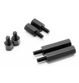 WRAP-UP Next 0036-70 - Alum. Hexagon Extension Spacer 25mm - Black