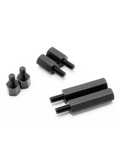 WRAP-UP Next Alum. Hexagon Extension Spacer 10mm - Black