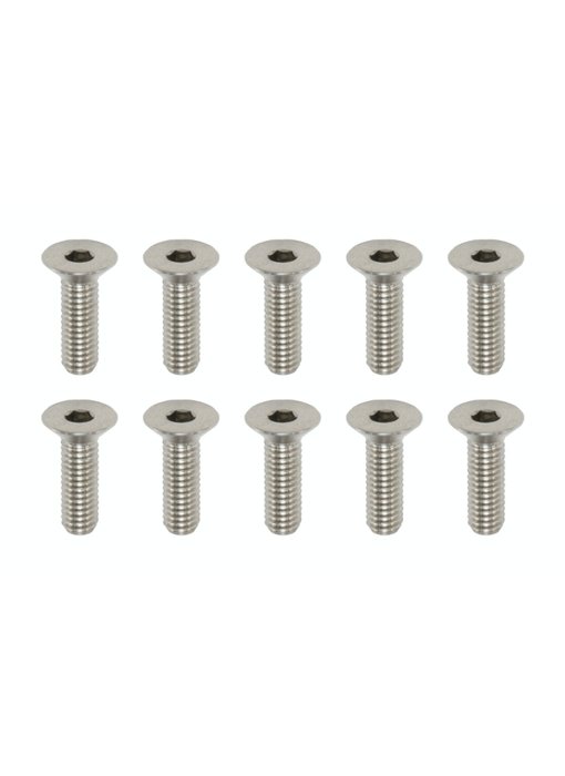 Yokomo Precision Machined Titanium Hex Screw Flat Head M3 x 10mm (10pcs)