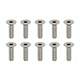 Precision Machined Titanium Hex Screw Flat Head M3 x 10mm (10pcs)