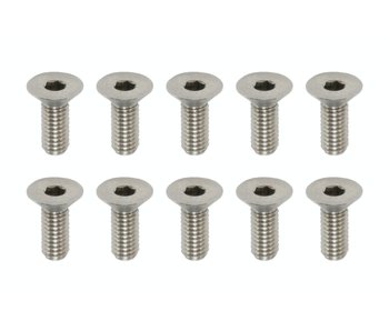 Yokomo Precision Machined Titanium Hex Screw Flat Head M3 x 8mm (10pcs)