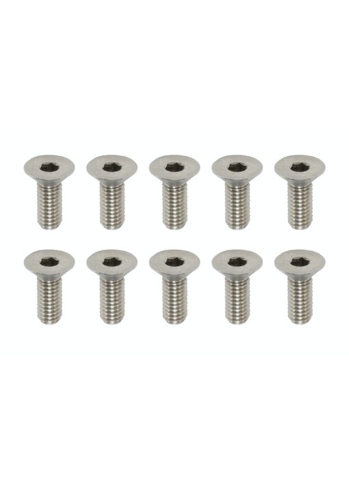 Yokomo Precision Machined Titanium Hex Screw Flat Head M3 x 8mm (10pcs)