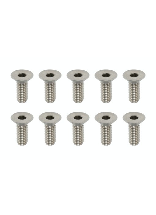 Yokomo Precision Machined Titanium Hex Screw Flat Head M3 x 8mm (10pcs)