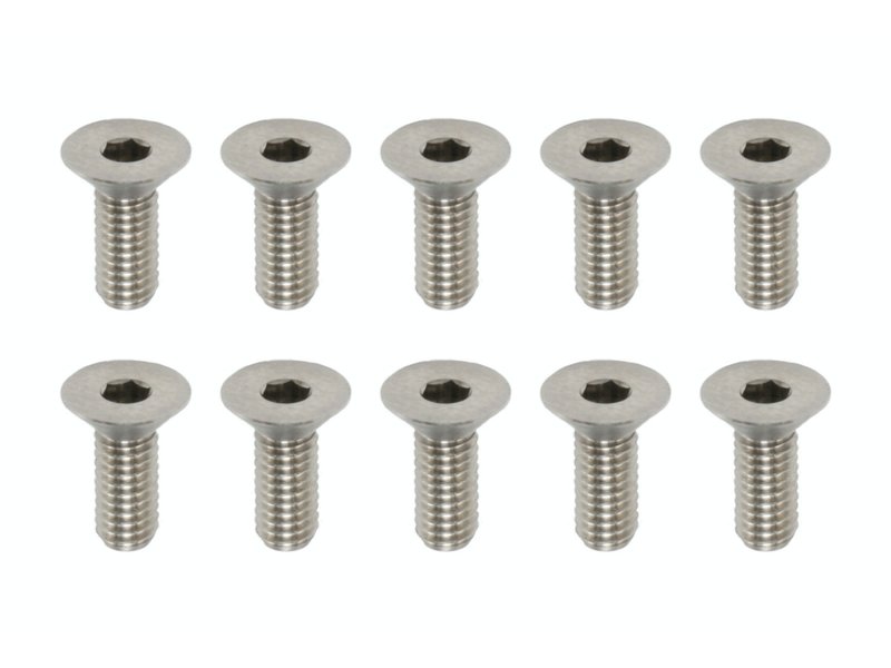 Yokomo RP-042081A - Precision Machined Titanium Hex Screw Flat Head M3 x 8mm (10pcs)