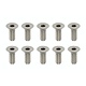 Precision Machined Titanium Hex Screw Flat Head M3 x 8mm (10pcs)