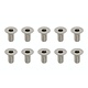 Precision Machined Titanium Hex Screw Flat Head M3 x 6mm (10pcs)