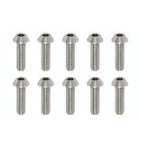 Yokomo RP-041101A - Precision Machined Titanium Hex Screw Button Head M3 x 10mm (10pcs)