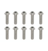 Yokomo RP-041101A - Precision Machined Titanium Hex Screw Button Head M3 x 10mm (10pcs)