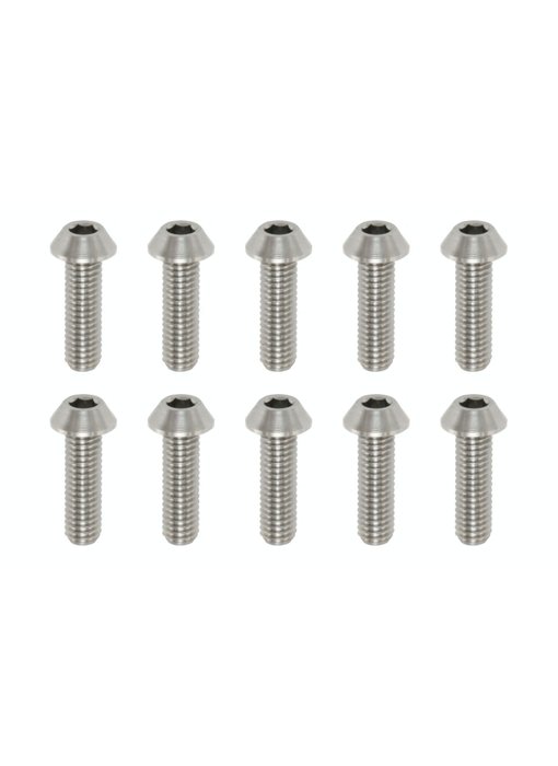 Yokomo Precision Machined Titanium Hex Screw Button Head M3 x 10mm (10pcs)